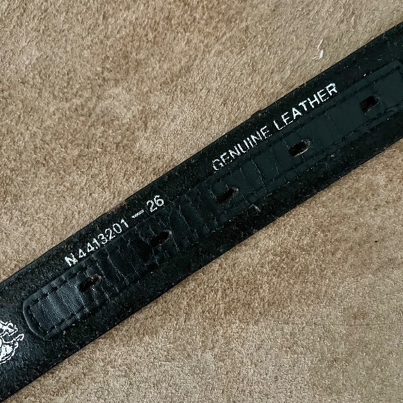 NOCONA Western Leather Belt with Silver Tone Longhorn Conchos Size 26 - Picture 11 of 15